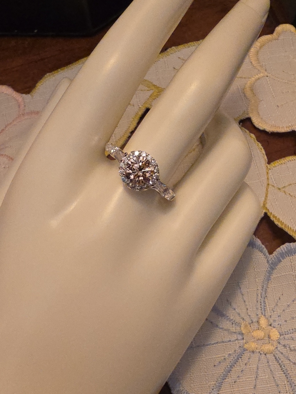 Tycoon For Bella Luce(R) Pink & White Diamond Simulants Platineve(R) Ring SZ 10